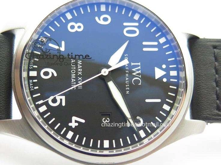 MIROTIME 0501 Mark XVIII IW327001 SS Mk Maker Best Edition Black Dial On Black Leather Strap A SunProtective 7299